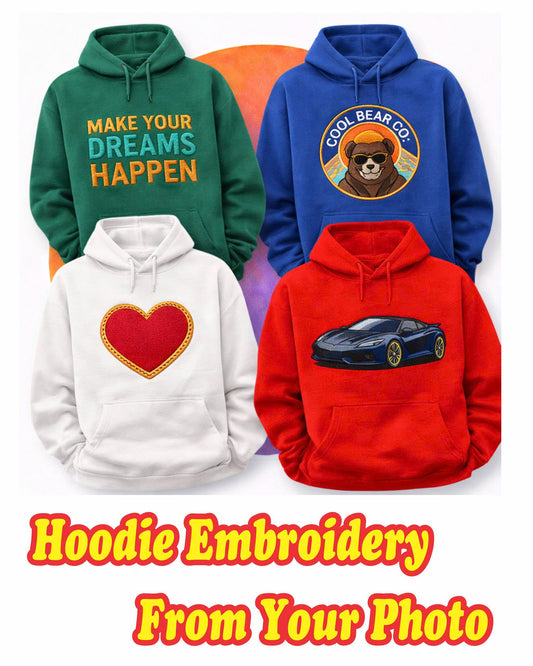 Custom Hoodie Embroidered , Personalized Shirt with Photo Design
