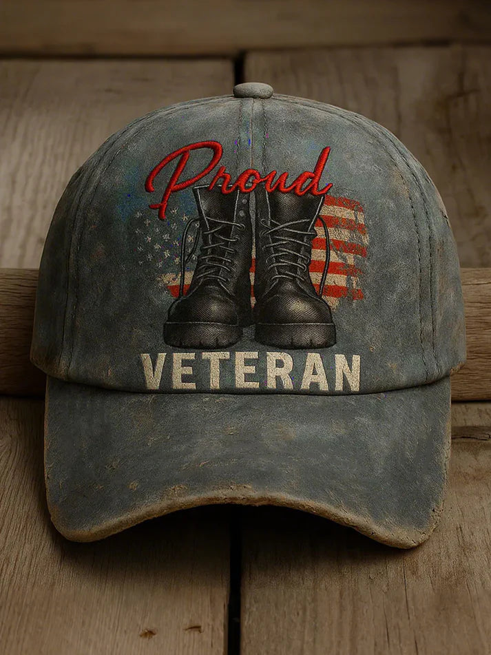 Proud Veteran Unisex Vintage Hats v13
